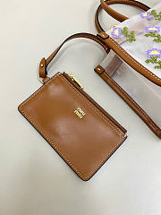 Kitlife Miu Miu Embroidered Mesh Top-handle Bag Brown 19.5×14×9cm   - 3