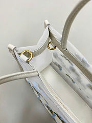 Kitlife Miu Miu Embroidered Mesh Top-handle Bag White 19.5×14×9cm - 6