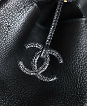 Kitlife Chanel Large Shopping Tote Black Leather 36x46x20cm - 3