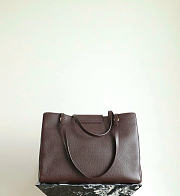 Kitlife Chanel Large Shopping Tote Dark Brown Leather 36x46x20cm - 5