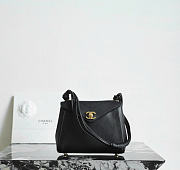 Kitlife Chanel Mini V-Flap Hobo Bag Black 16x22x7.8cm - 1