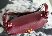 Kitlife Chanel Mini V-Flap Hobo Bag Burgundy 16x22x7.8cm - 3