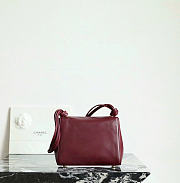 Kitlife Chanel Mini V-Flap Hobo Bag Burgundy 16x22x7.8cm - 5