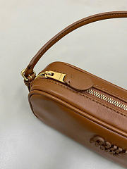 Kitlife Chanel Mini V-Flap Hobo Bag Brown 16x22x7.8cm - 3