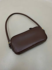 Kitlife Chanel Mini V-Flap Hobo Bag Dark Brown 16x22x7.8cm - 6