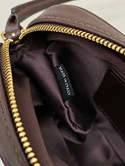 Kitlife Chanel Mini V-Flap Hobo Bag Dark Brown 16x22x7.8cm - 2