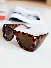 Kitlife Saint Laurent 26S Tortoiseshell Cat-Eye Gradient Square Sunglasses Brown  - 1