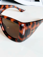 Kitlife Saint Laurent 26S Tortoiseshell Cat-Eye Gradient Square Sunglasses Brown  - 2