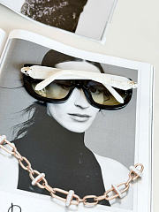 Kitlife Louis Vuitton 26S Sunglasses with 3D Monogram Hardware and Rimless Lenses Black & White - 3