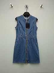 Kitlife Louis Vuitton Monogram Blue Denim Dress  - 1