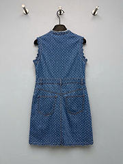 Kitlife Louis Vuitton Monogram Blue Denim Dress  - 2