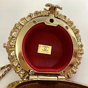 Kitlife Chanel Acorn Minaudiere Bag Wood, Strass & Gold-Tone Metal  Brown & Golden 17x7x7cm - 5