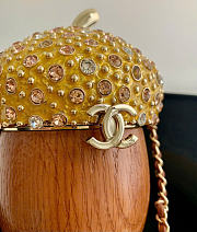 Kitlife Chanel Acorn Minaudiere Bag Wood, Strass & Gold-Tone Metal  Brown & Golden 17x7x7cm - 4