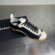 Kitlife Chanel Black Calfskin Embossed Suede Womens CC Sneakers - 3