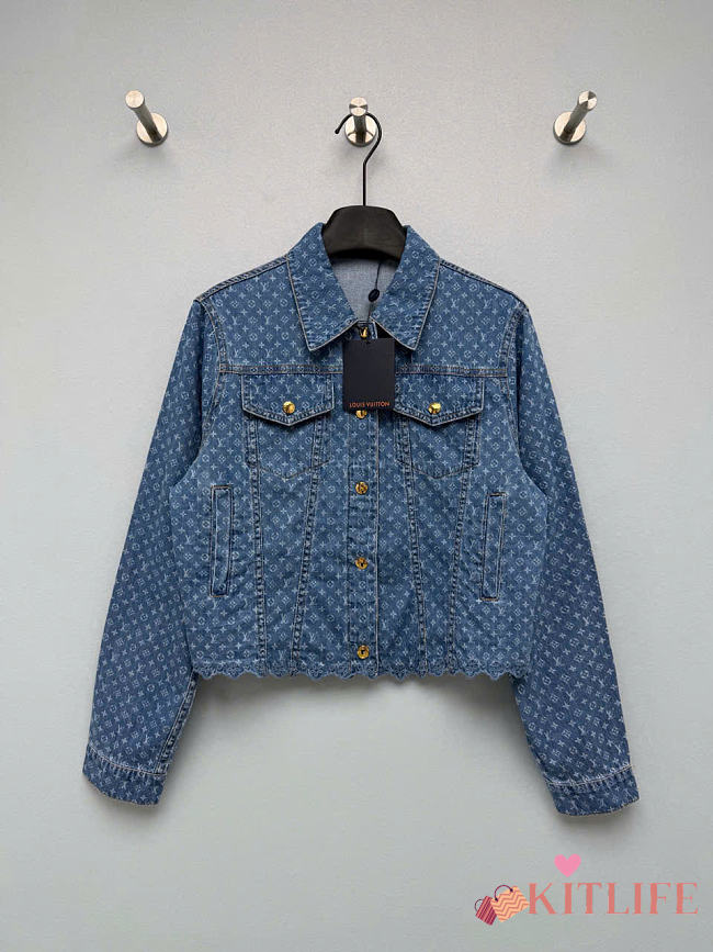 Kitlife Louis Vuitton Blue Denim Monogram Jacket 1AK03S - 1