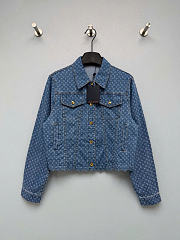 Kitlife Louis Vuitton Blue Denim Monogram Jacket 1AK03S - 1