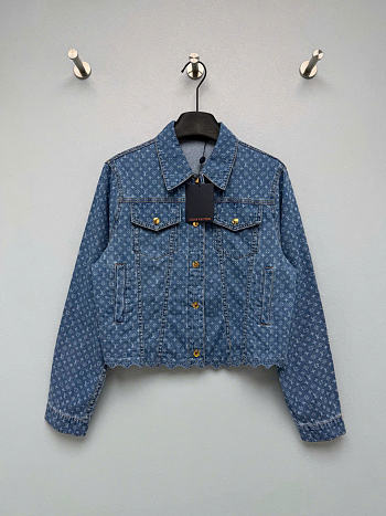 Kitlife Louis Vuitton Blue Denim Monogram Jacket 1AK03S