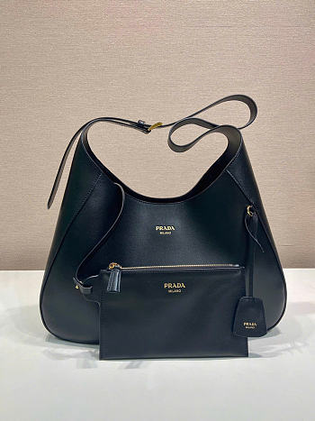 Kitlife Prada Boogie Large Leather Bag Black 1BC299 40x24.5x9cm