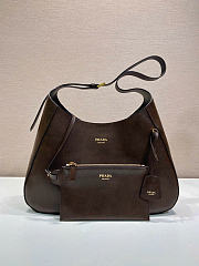 Kitlife Prada Boogie Large Leather Bag Dark Brown 1BC299 40x24.5x9cm  - 1