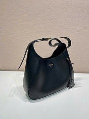 Kitlife Prada Boogie Medium Leather Bag Black 1BC300 33x22x8cm - 4