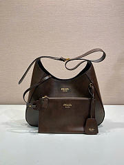 Kitlife Prada Boogie Medium Leather Bag Dark Brown 1BC300 33x22x8cm  - 1