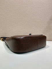 Kitlife Prada Boogie Medium Leather Bag Dark Brown 1BC300 33x22x8cm  - 6