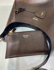 Kitlife Prada Boogie Medium Leather Bag Dark Brown 1BC300 33x22x8cm  - 5