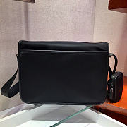 Kitlife Prada Re-Nylon and Saffiano Black Leather Shoulder Bag 2VD768 32x24x12cm  - 5