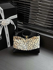 Kitlife Chanel 31 Bag Shiny Lambskin Pony Hair Cheetah Light Beige Black AS4133 22x23x5cm - 1