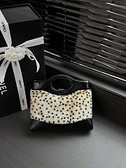 Kitlife Chanel 31 Bag Shiny Lambskin Pony Hair Cheetah Light Beige Black AS4133 22x23x5cm - 3