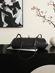 Kitlife Chanel Pretty CC Clutch With Strap Black Leather 36x12.5x13cm - 4