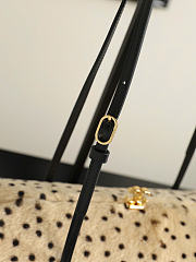 Kitlife Chanel Pony Hair Cheetah Print Pretty CC Clutch With Strap Beige 36x12.5x13cm  - 6