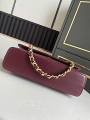 Kitlife Chanel Vintage Briefcase-style Flap Bag Burgundy AS6112 14.5x25x5cm - 5