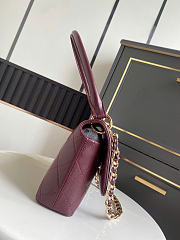 Kitlife Chanel Vintage Briefcase-style Flap Bag Burgundy AS6112 14.5x25x5cm - 6