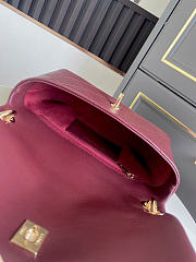 Kitlife Chanel Vintage Briefcase-style Flap Bag Burgundy AS6112 14.5x25x5cm - 4