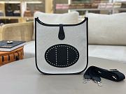Kitlife Hermes Evelyne Black Clemence Leather & Canvas 29cm - 1
