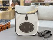 Kitlife Hermes Evelyne Gray Clemence Leather & Canvas 29cm - 1