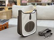 Kitlife Hermes Evelyne Gray Clemence Leather & Canvas 29cm - 6