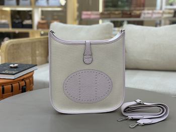 Kitlife Hermes Evelyne Light Blue Clemence Leather & Canvas 29cm 