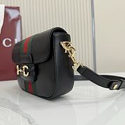 Kitlife Gucci Horsebit 1955 Small Shoulder Bag Black Leather ‎866762 21x14.5x5.5cm - 6