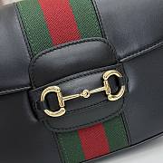 Kitlife Gucci Horsebit 1955 Small Shoulder Bag Black Leather ‎866762 21x14.5x5.5cm - 5