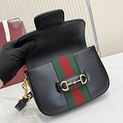 Kitlife Gucci Horsebit 1955 Small Shoulder Bag Black Leather ‎866762 21x14.5x5.5cm - 3