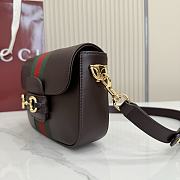 Kitlife Gucci Horsebit 1955 Small Shoulder Bag Dark Brown Leather ‎866762 21x14.5x5.5cm  - 6