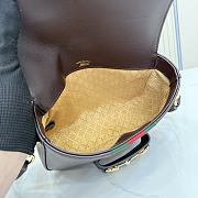 Kitlife Gucci Horsebit 1955 Small Shoulder Bag Dark Brown Leather ‎866762 21x14.5x5.5cm  - 5