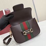 Kitlife Gucci Horsebit 1955 Small Shoulder Bag Dark Brown Leather ‎866762 21x14.5x5.5cm  - 3