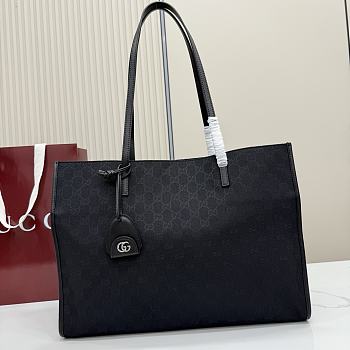Kitlife Gucci Londra Large Tote Bag Black Canvas 875056 40x30x16cm 