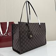 Kitlife Gucci Londra Large Tote Bag Dark Brown Canvas 875056 40x30x16cm - 4