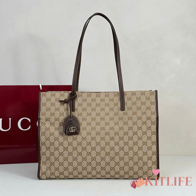 Kitlife Gucci Londra Large Tote Bag Beige Canvas 875056 40x30x16cm  - 1