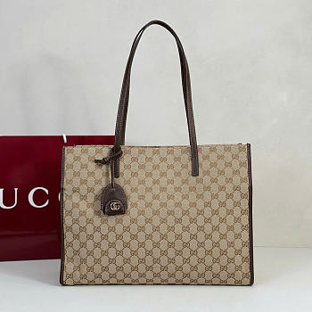 Kitlife Gucci Londra Large Tote Bag Beige Canvas 875056 40x30x16cm 