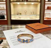 Kitlife Hermes Enamel Print Zebres De Tanzania Clic Clac H Bracelet  - 6